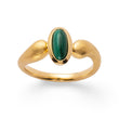 925/- Ring, fg gebürstet/glänzend, Malachit 1,14ct