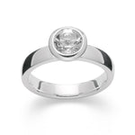 925/- Ring blank, white topaz 1.49 ct