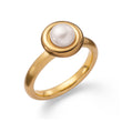 925/- Ring, matt/glänzend fg, weiße Zuchtperle 1,53ct