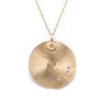 750/- Anhänger matt./Gebüstet,  0,05ct W-SI