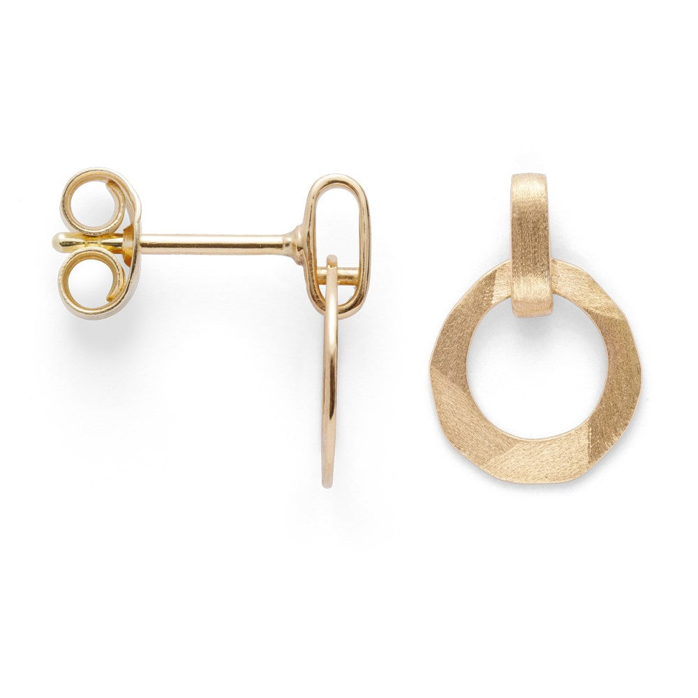 750/- Ohrstecker matt./Gebüstet