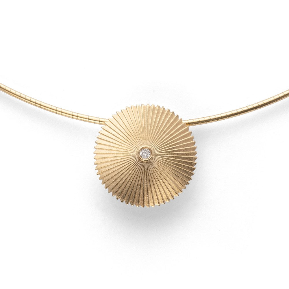 750/- Anhänger matt./Poliert, Brillant 0,01ct W-SI