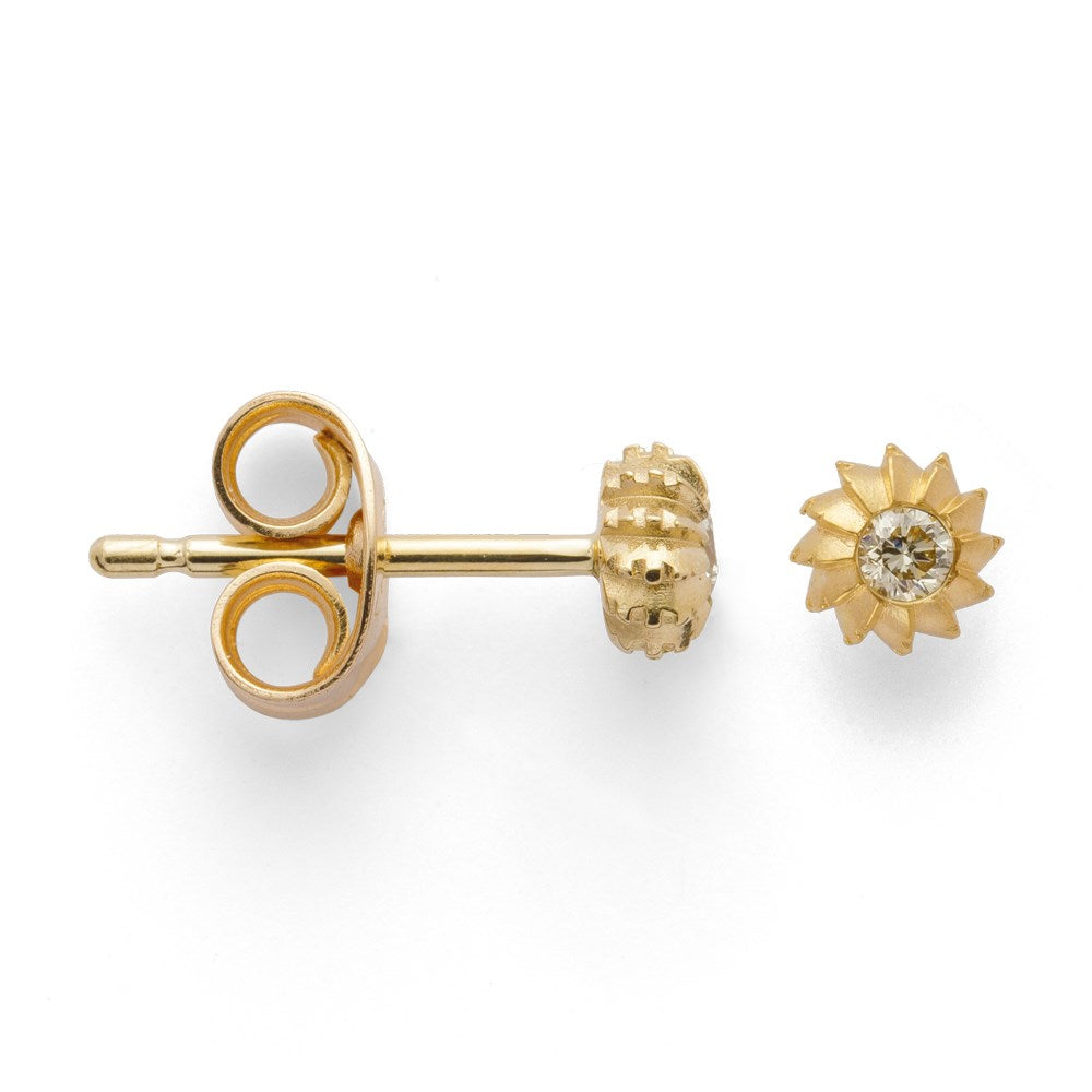 750/- mat øreringe, br 0.06ct W-SI