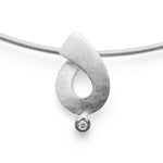 925/- Anhänger gebürstet, Brillant 0,02ct W-SI