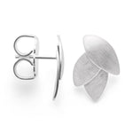 925/- ørehænger med studs mat/børstet