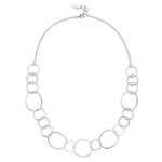 925/- Collier matt./Poliert, Rundanker 56+3cm, 2mm