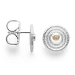 925/- Ohrringe, fg 14K matt/gebürstet 0,02ct