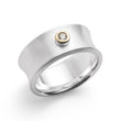 925/- Ring, fg 14K matt, Weißtopas 0,08ct
