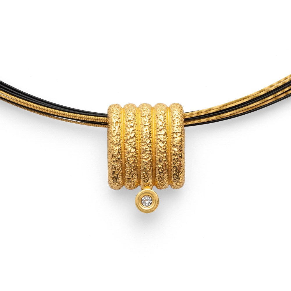 925/- Vedhæng, mat/børstet fg, hvid topas 0,02ct