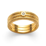 925/- Ring, fg mattiert/gebürstet, Weißtopas 0,02 ct