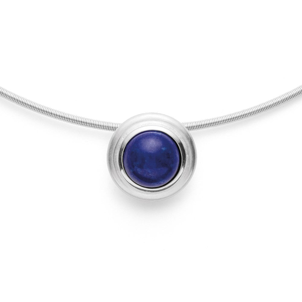 925/- Pendant matt/glossy, lapis 2.73 ct