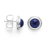 925/- Ohrringe mattiert/poliert, Lapislazuli 2,72 ct