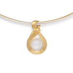 925/- Anhänger, vg. matt./Poliert Mondstein 2,61ct