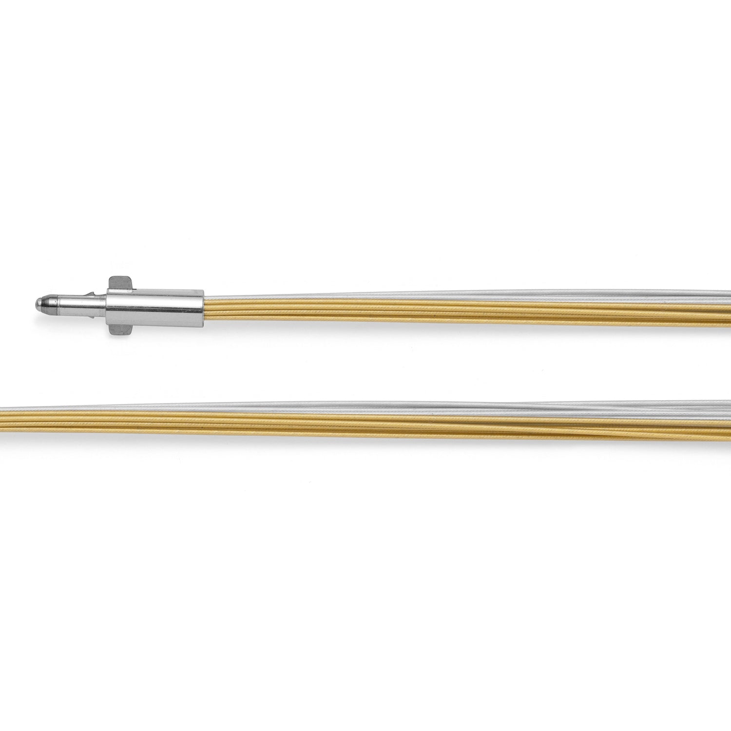 Stahl-Seil 16-reihig,Doppelclip,bicolor 0,5mm,50cm