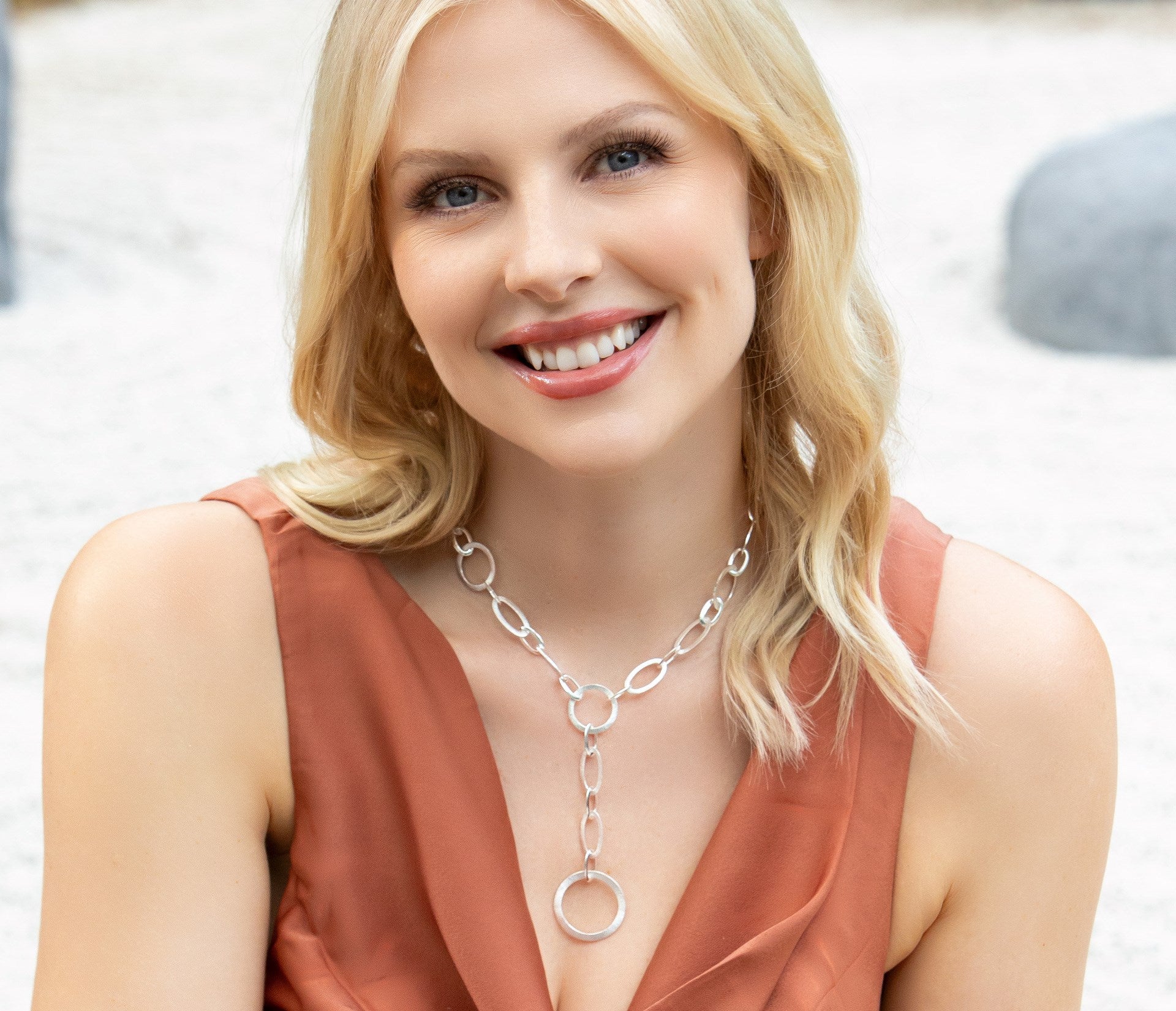 925/- Collier gebürstet/glänzend, 45cm