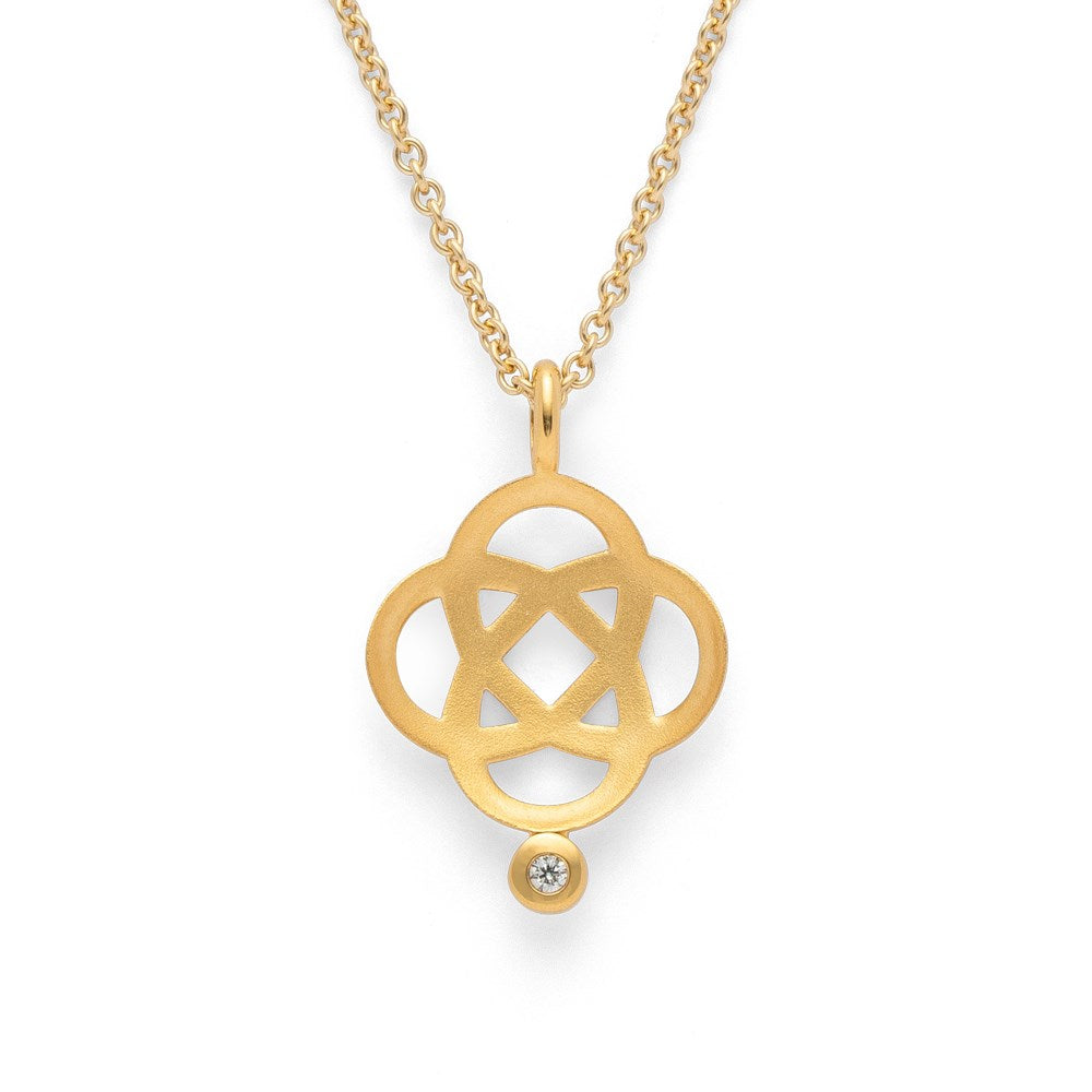 925/- Anhänger, vg. Sand Matt, 0,02ct W-SI