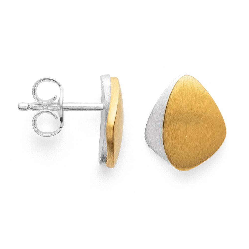 925/- Ear studs, partially matte