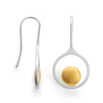 925/- earring, partially fg matt/brushed