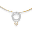 925/- Anhänger, teils fg matt/glänzend, Perle 1,52 ct