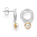925/- Ohrstecker, teils fg matt/glänzend, Zuchtperle