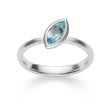 925/- Ring matt/glänzend, Topas Skyblue 0,68 ct