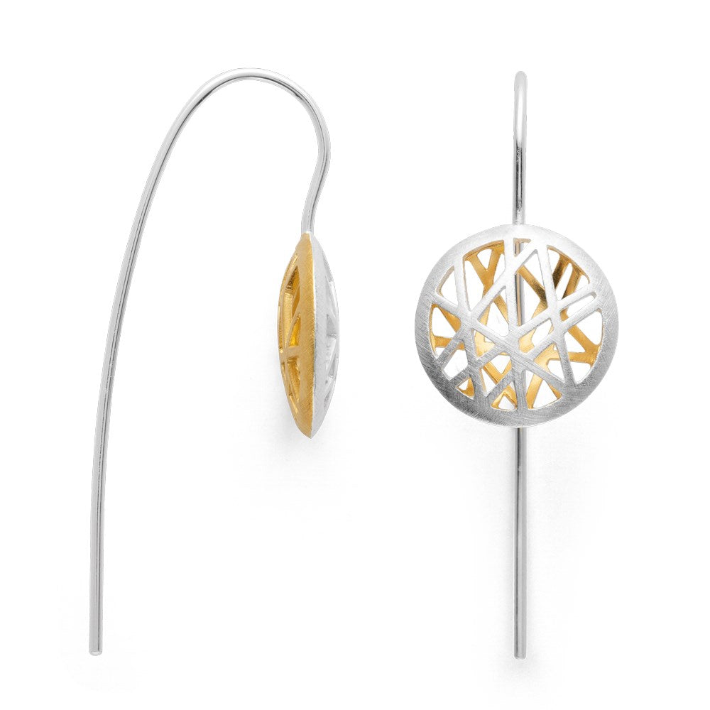 925/- earrings “50 Years”, partly cf. brushed