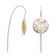925/- earrings “50 Years”, partly cf. brushed