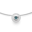 925/- Anhänger mattiert, Topas London Blue 0,29ct