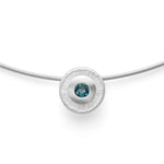 925/- Anhänger mattiert, Topas London Blue 0,29ct