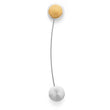 925/- brooch, partially fg matt/brushed, steel needle