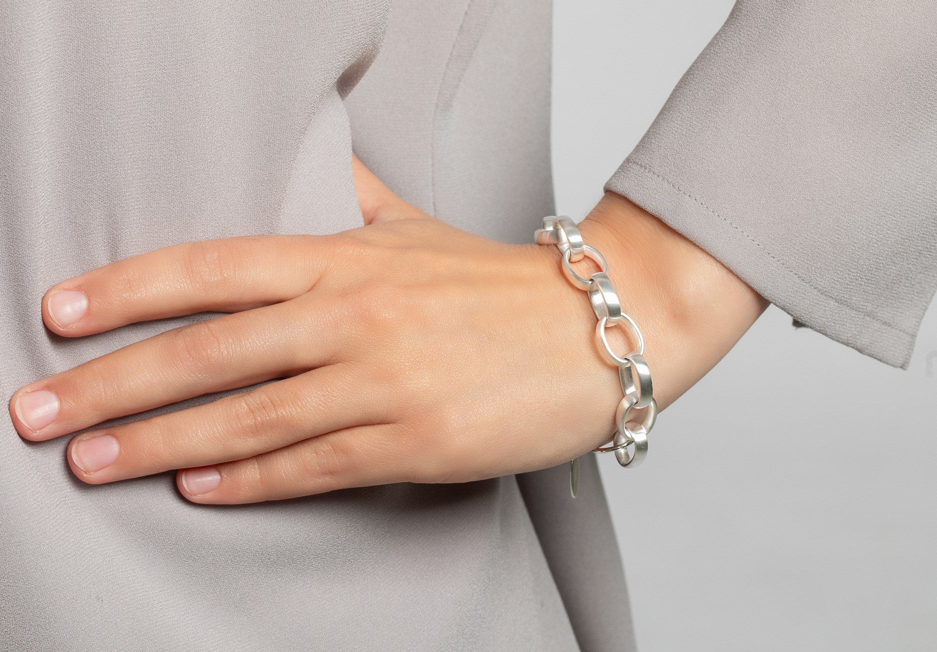 925/- bracelet matt, 17cm + 3cm