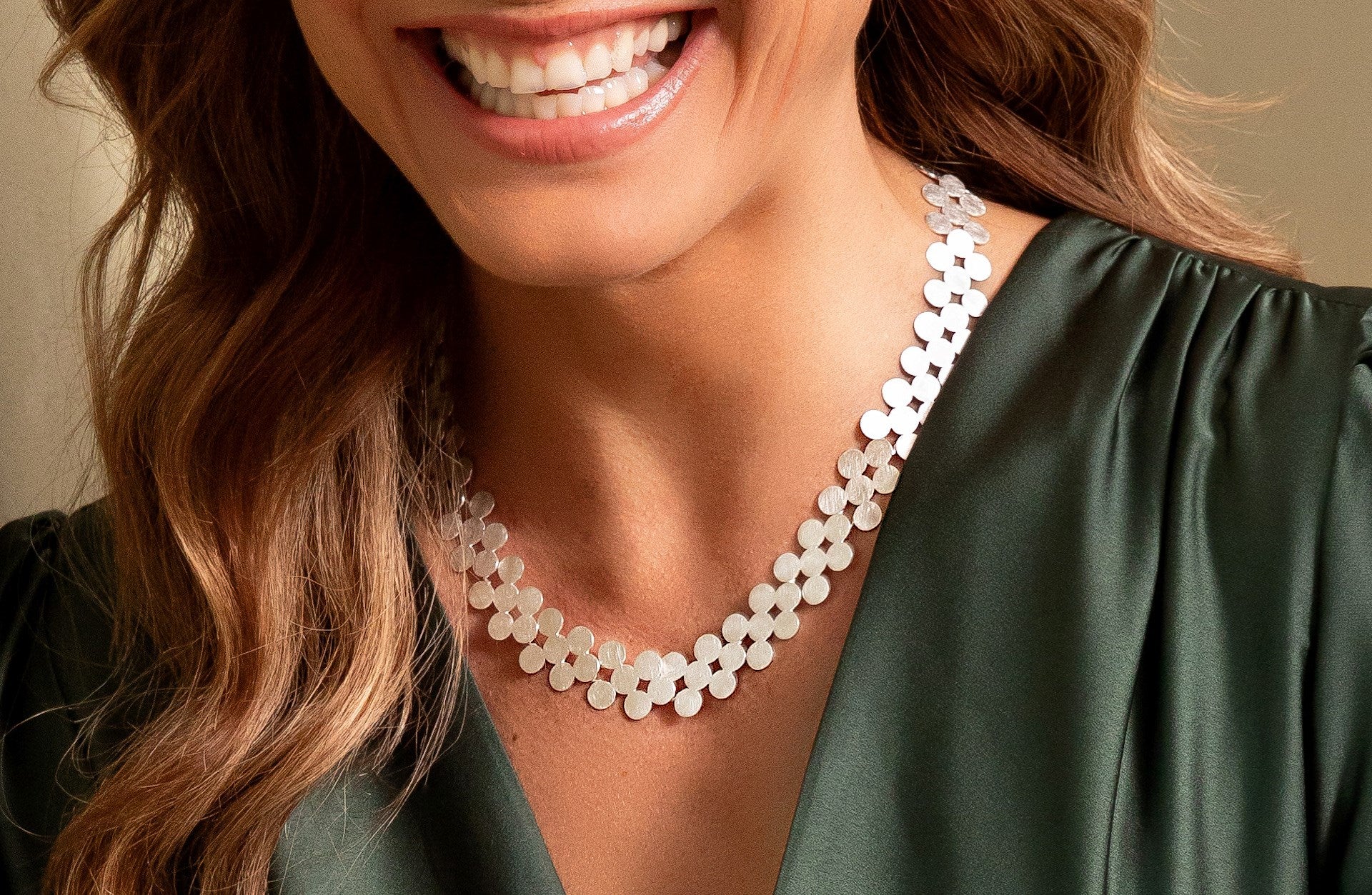 925/- necklace brushed, 45cm + 5cm