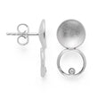 925/- Ohrringe sandgestrahlt/glänzend, Größe 0,02ct