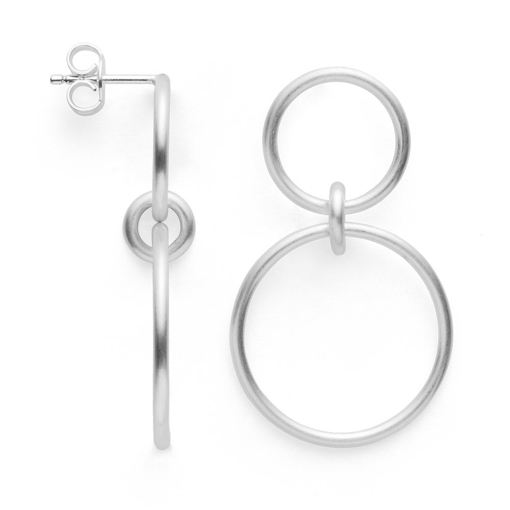 925/- Ohrringe mattiert.