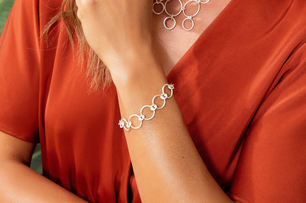 925/- Armband matt/glänzend, 19cm