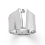 925/- Ring matt/glänzend, 0,02ct W-SI