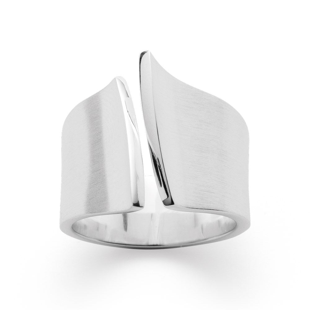 925/- Ring matt/glänzend - 52 / Nicht rhodiniert