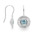 925/- earrings matt/ blue topaz 2.01 ct