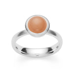 925/- Ring matt/glänzend, Mondstein blush 1,85 ct