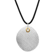 925/- Vedhæng, fg 18K mat/specielt struktureret