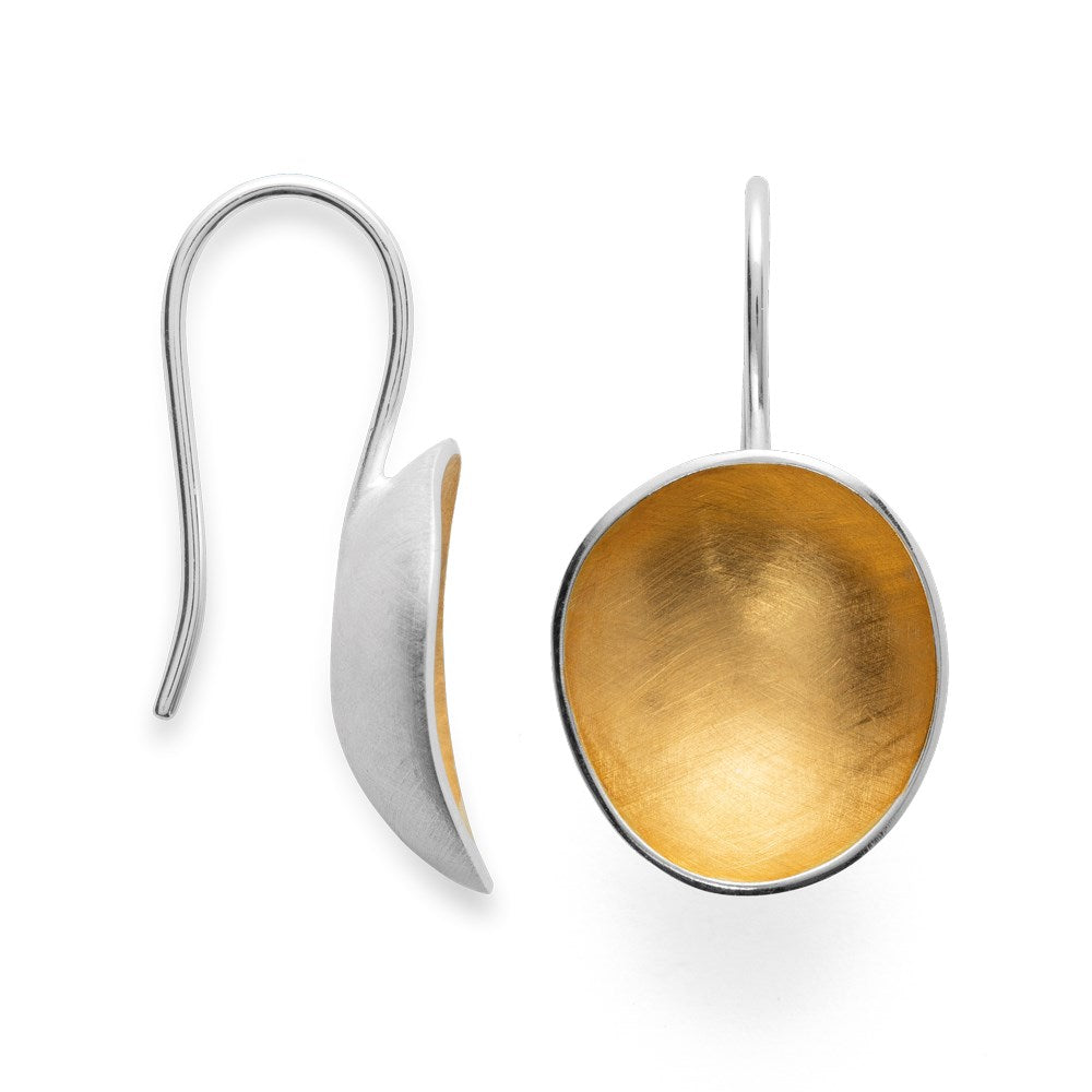925/- earring, partially fg brushed