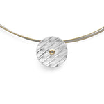 925/- Vedhæng, fg tekstureret/blank, 0,015ct