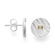 925/- Earrings, fg, textured/glossy, br 0.02ct