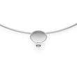 925/- Vedhæng mat/blank, brillant 0,015ct W-SI