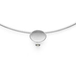 925/- Vedhæng mat/blank, brillant 0,015ct W-SI