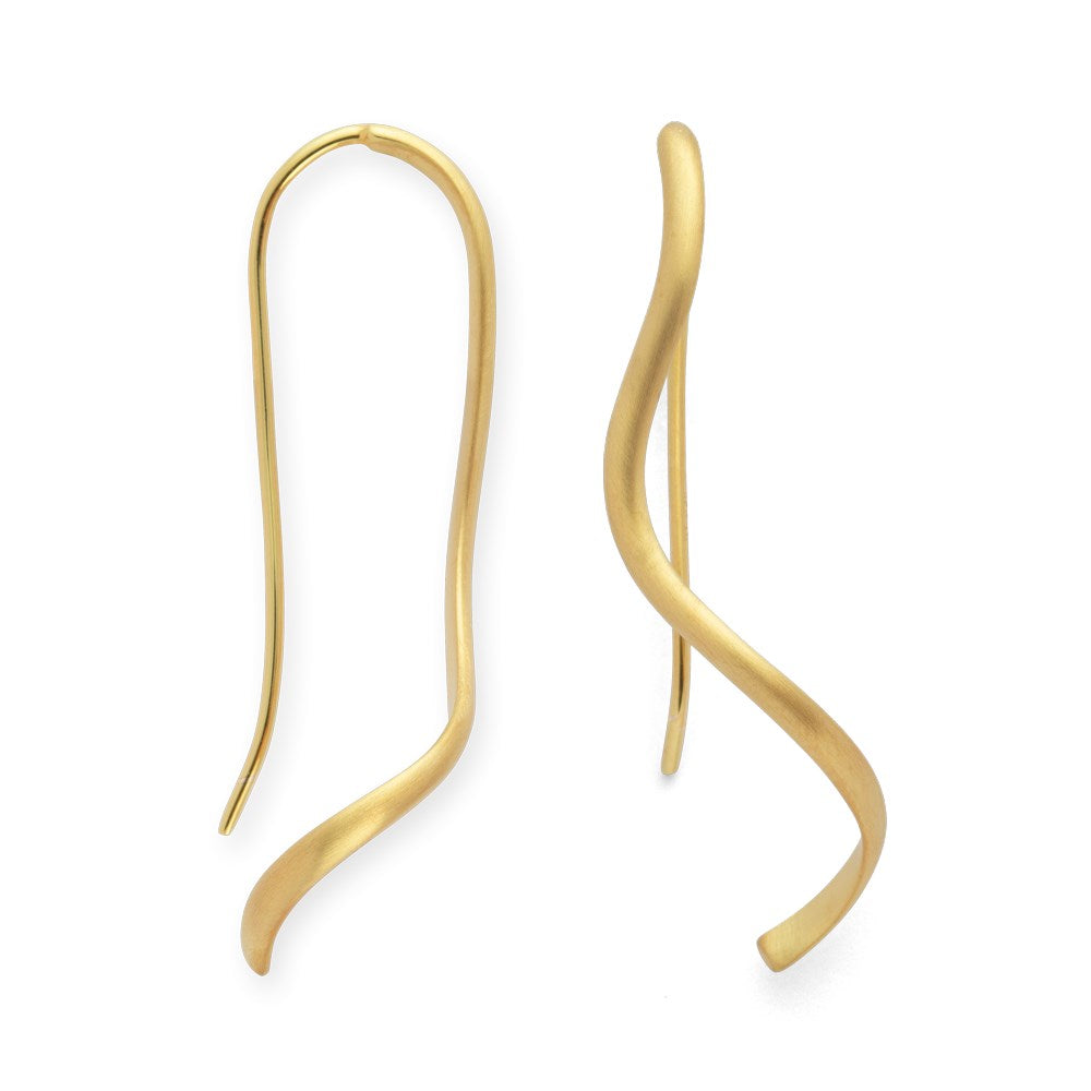 925/- earrings, gp satin