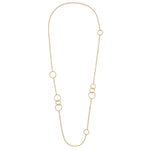 925/- necklace, gp satin/pol., 38,19in.