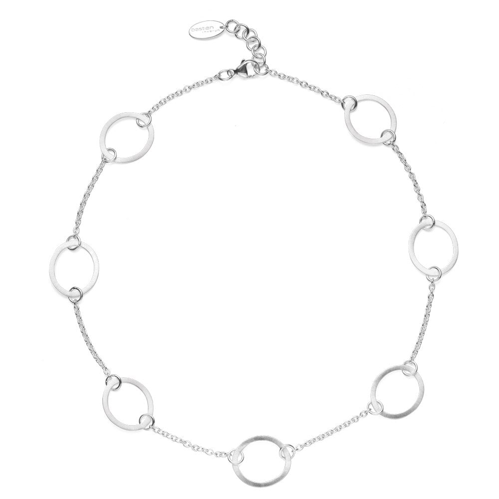 925/- Kette matt/glänzend, 46cm + 3cm - Nicht rhodiniert