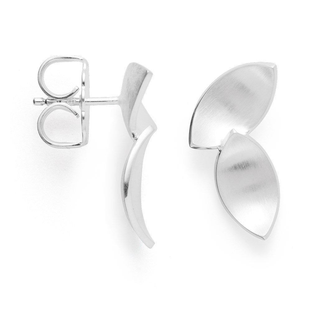 925/- Ohrringe mattiert.