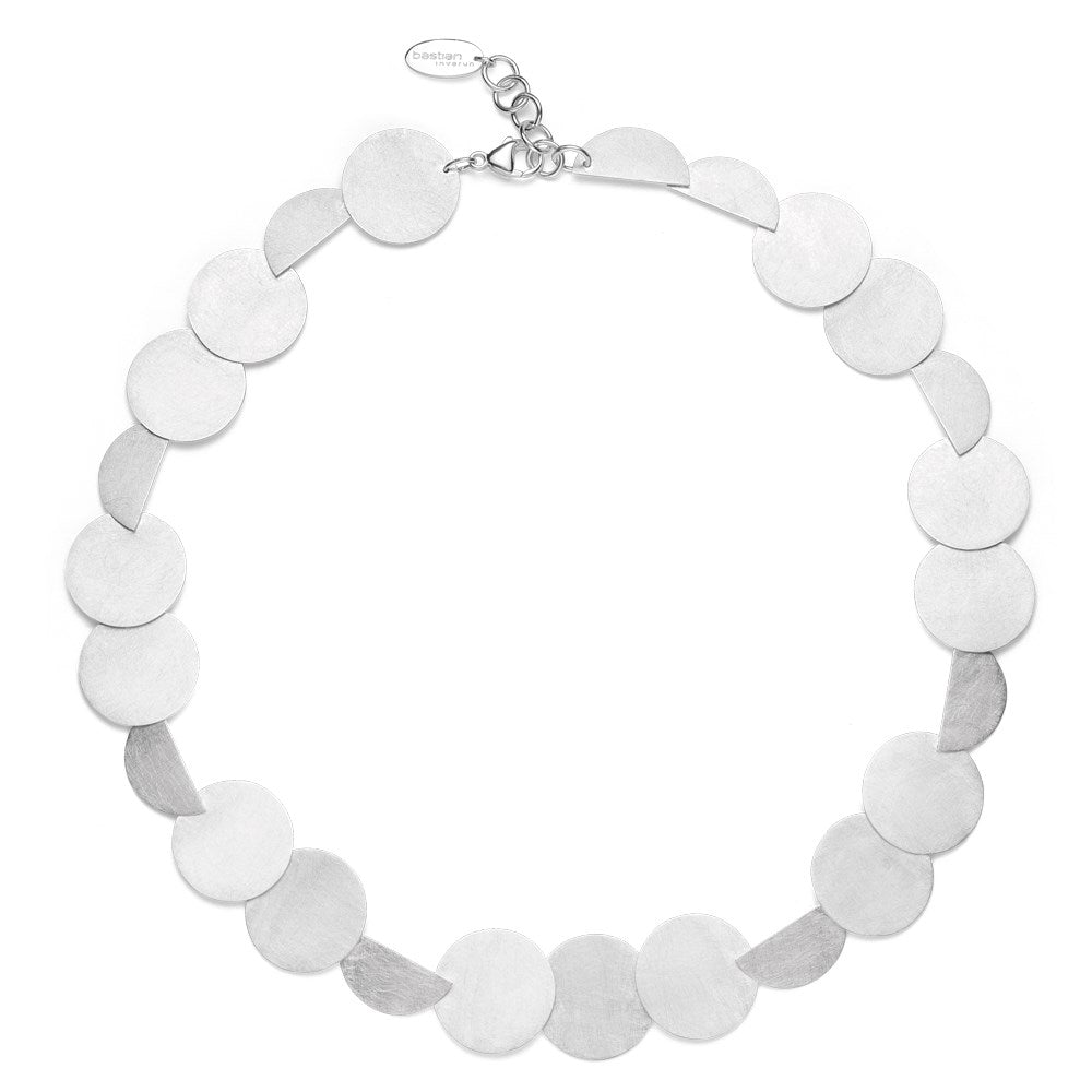 925/- Kette gebürstet, 45cm + 3cm - Nicht rhodiniert